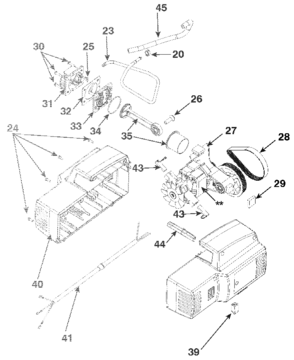 PUMP Diagram and Parts List for CFFN250A Type 0 Porter Cable Compressor
